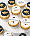 graduation cupcakes with congratulations message - send a gift box