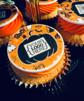 pumpkin halloween themed cupcakes - uk delivery. Shop www.printcakes.co.uk