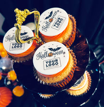halloween branded orange buttercream cupcakes - uk delivery