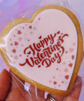 happy valentines day heart shaped cookies - order online at printcakes.co.uk
