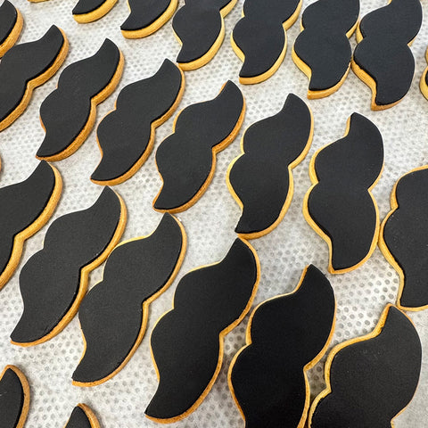 moustache shaped biscuits for mens day