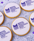 biscuits with mental health awareness-week message and branding for employee treats