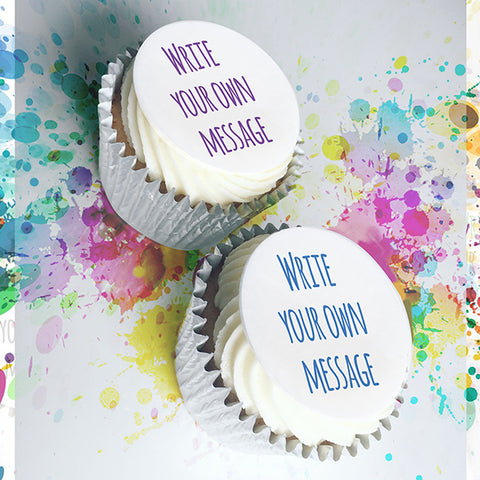 PERSONALISED CUPCAKE BOX WITH EDIBLE MESSAGE - UK DELIVERY - SHOP PRINTCAKES.CO.UK