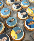 cupcakes with edible photo headshot prints 