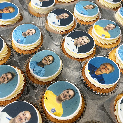 cupcakes with edible photo headshot prints 