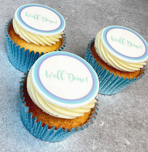 well done cupcakes for employees and new job - uk delivery