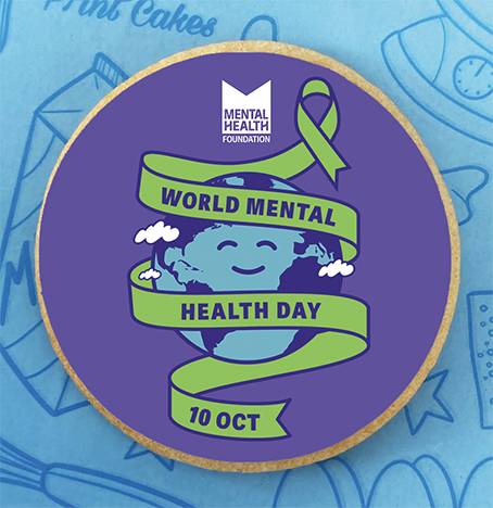 biscuits for world mental health day - shop printcakes.co.uk