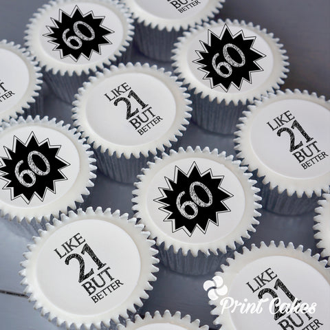 60th Birthday Cupcake Gift Box | UK Delivery