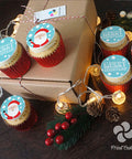 santa merry christmas cupcake gift box