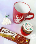 cupcake and hot chocolate mug gift box