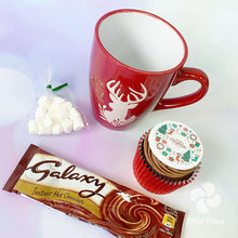 Cupcake and hot chocolate christmas gift with uk delivery