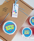 Super Dad Father's Day cupcake Gift box