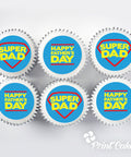 Father's Day Cupcake Gift Box - Super Dad design