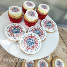 king charles coronation cupcakes and biscuits