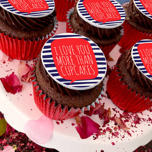 chocolate cupcake valentines day i love you more than cupcakes gift