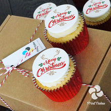 Merry Christmas Buttercream Cupcake Gift Box