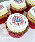 coronation event cupcakes