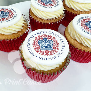 coronation event cupcakes