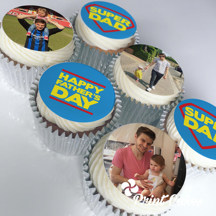 Personalised Photo Father's Day Cupcake Gift Box