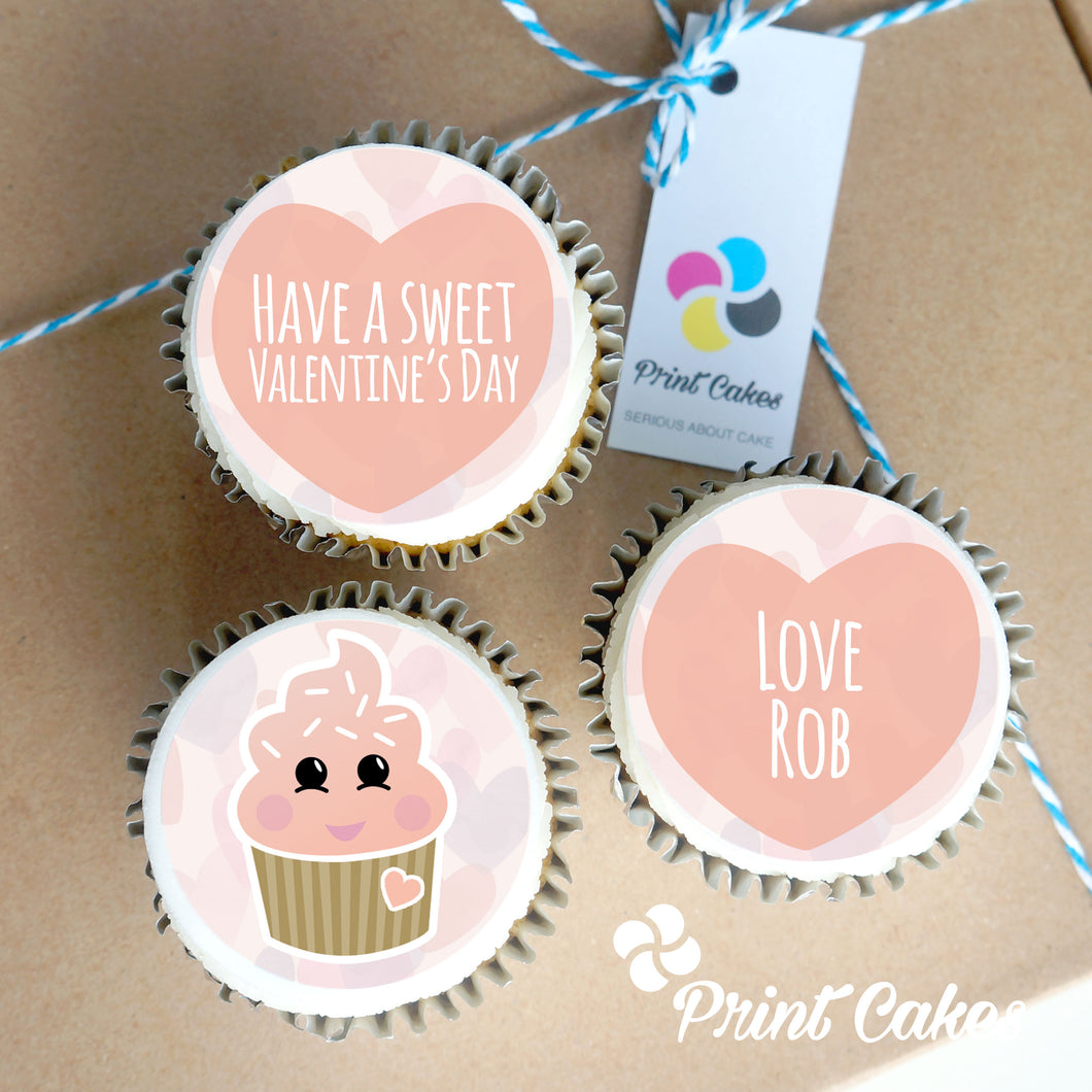 Personalised Valentine's Cupcake Gift Box