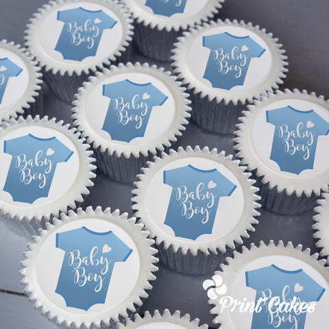 Baby boy cupcakes gift