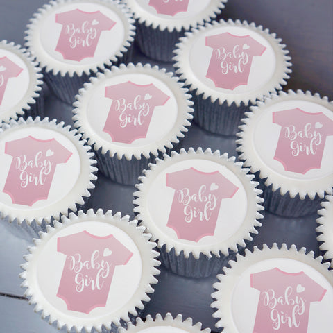 Baby girl cupcakes gift