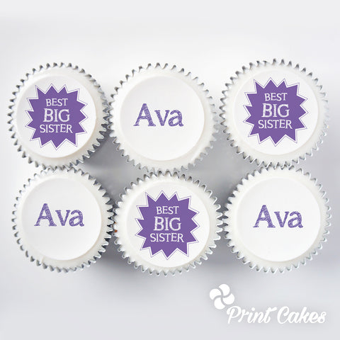 Best big sister cupcake gift box
