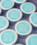 Birthday cupcake gift box in turquoise - uk delivery