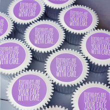 Birthday cupcake gift box in purple - uk delivery