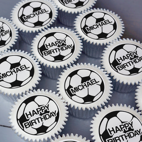 Personalised Football Cupcake Gift Box