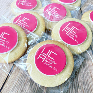 individually package logo biscuits uk