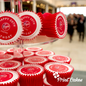 Branded cupcakes for UK corporate events