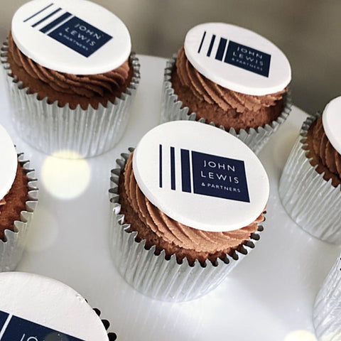 chocolate logo cupcakes - shop printcakes.co.uk