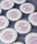 Personalised congratulations cupcake gift box in pink