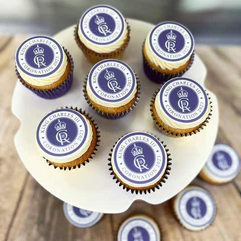 CORONATION CUPCAKES - PURPLE & GOLD | UK DELIVERY