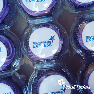 packaged logo cupcakes