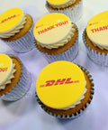 dhl branded logo cupcakes delivered