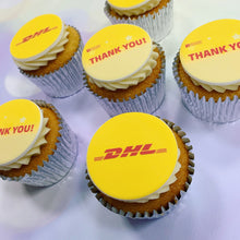 dhl branded logo cupcakes delivered