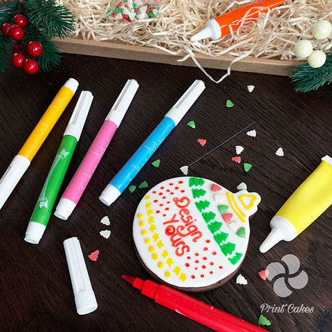 Christmas biscuit bauble decorating gift box