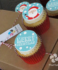 santa merry christmas cupcake gift box