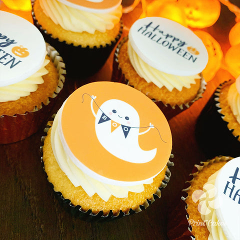 happy halloween ghost cupcake gift box