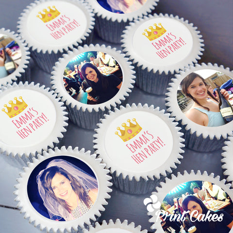 personalised hen party cupcake gift box