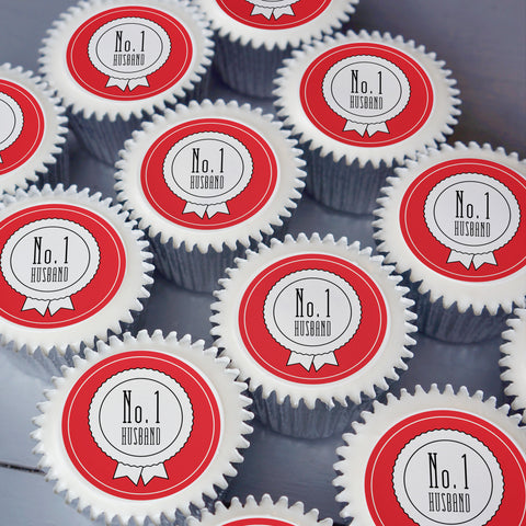 Number one husband cupcake gift box delivered in the UK