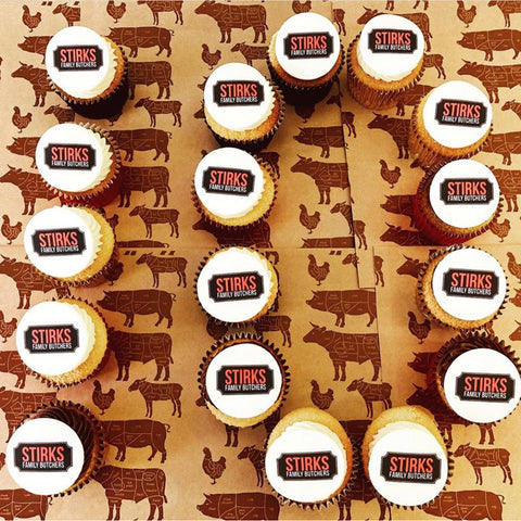 LOGO CUPCAKES FOR BUSINESS BIRTHDAY