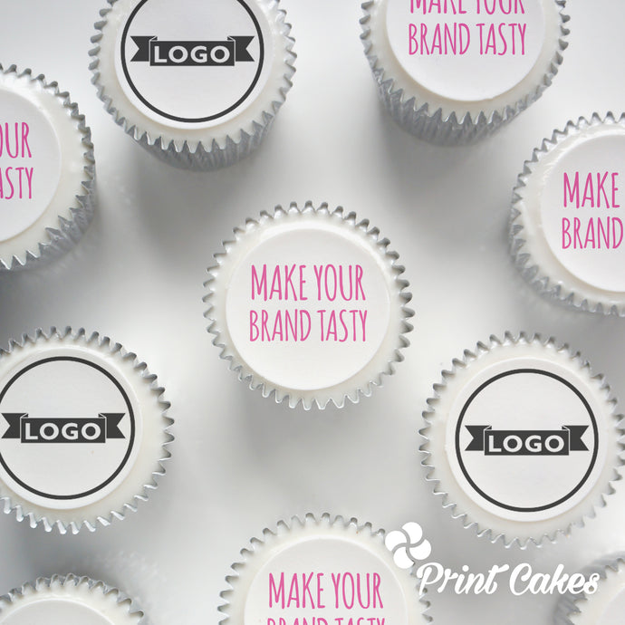 Logo and Message Cupcakes