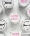 Logo and message cupcakes delivered