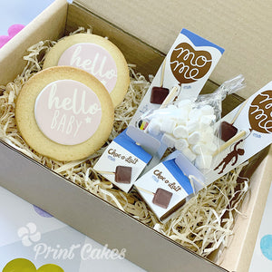 new parent baby girl biscuit gift box