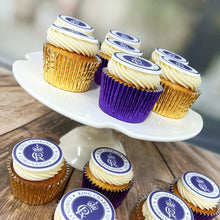 CORONATION CUPCAKES - PURPLE & GOLD | UK DELIVERY