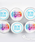 Personalised edible photo cupcake gift boxes - two designs
