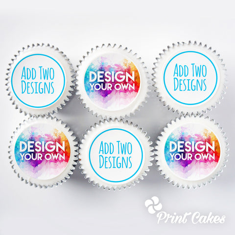Personalised edible photo cupcake gift boxes - two designs